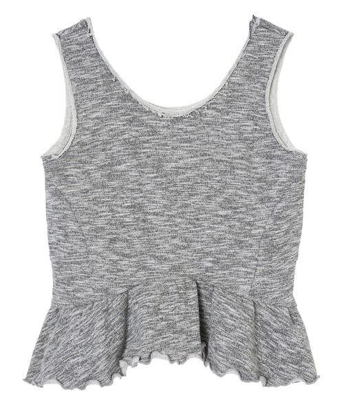 X-girl（エックスガール）の「MELANGE SWEAT TANK TOP（タンクトップ・レディース・アッシュ/ライトブルー/ブラウン・M/S）」の12枚目の写真