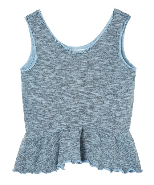 X-girl（エックスガール）の「MELANGE SWEAT TANK TOP（タンクトップ・レディース・アッシュ/ライトブルー/ブラウン・M/S）」の11枚目の写真