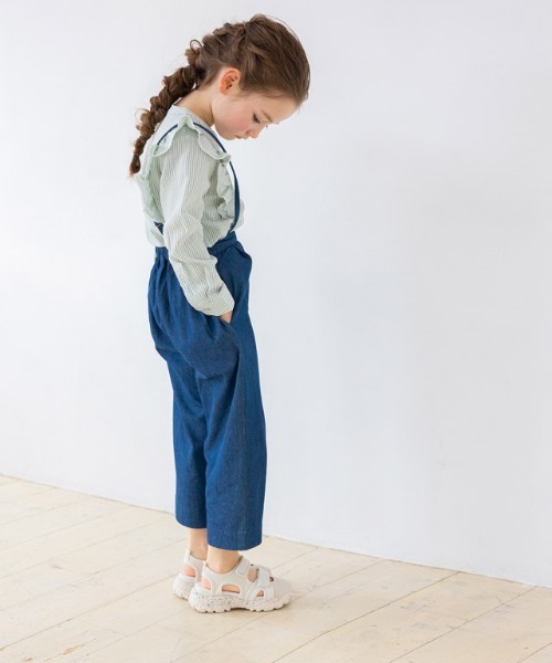 lulpini（ルルピー二）の「kids ストライプフリルブラウス（シャツ/ブラウス・キッズ・ミント/イエロー・S/M/L）」の17枚目の写真