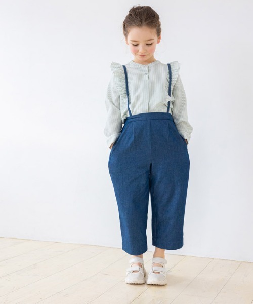 lulpini（ルルピー二）の「kids ストライプフリルブラウス（シャツ/ブラウス・キッズ・ミント/イエロー・S/M/L）」の18枚目の写真