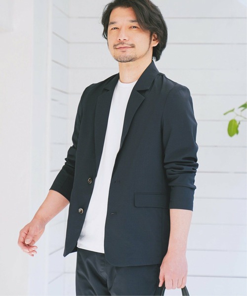 IKKA LOUNGE（イッカラウンジ）の「Reflax ストレッチテーラードジャケット（テーラードジャケット・メンズ・ネイビー/ベージュ・XL/L/M/S）」の8枚目の写真