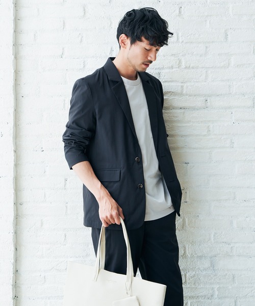 IKKA LOUNGE（イッカラウンジ）の「Reflax ストレッチテーラードジャケット（テーラードジャケット・メンズ・ネイビー/ベージュ・XL/L/M/S）」の5枚目の写真