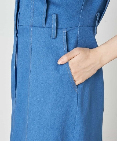 A de a.v.v(アードアー・ヴェ・ヴェ)の「デニムマーメイドワンピース(ワンピース・レディース・ネイビー・SMALL/MEDIUM)」の9枚目の写真