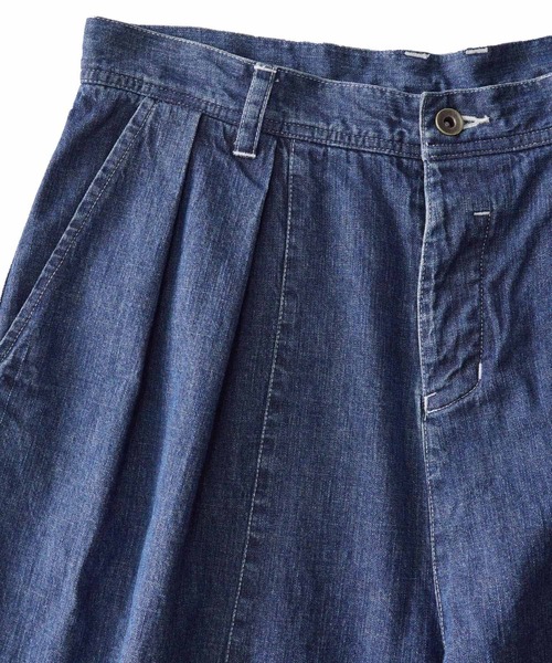 SHAREEF（シャリーフ）の「6.5oz DENIM WIDE PANTS（デニムパンツ・メンズ・ブラック/インディゴブルー/ブラック系その他/ケミカルウォッシュ・1/2/3）」の5枚目の写真