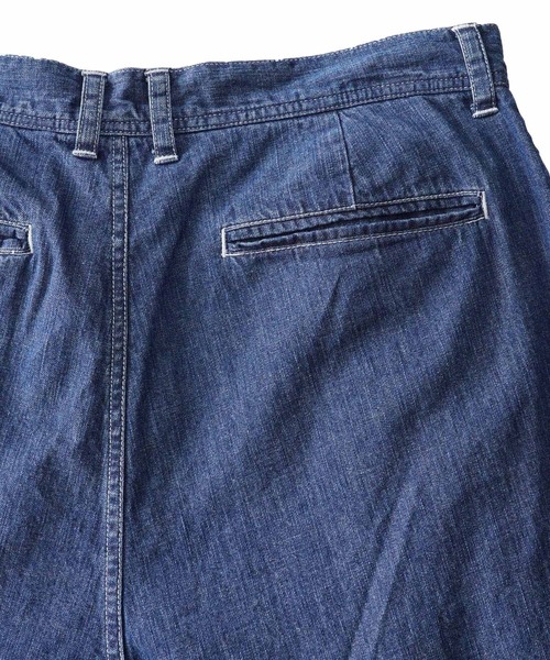 SHAREEF（シャリーフ）の「6.5oz DENIM WIDE PANTS（デニムパンツ・メンズ・ブラック/インディゴブルー/ブラック系その他/ケミカルウォッシュ・1/2/3）」の9枚目の写真