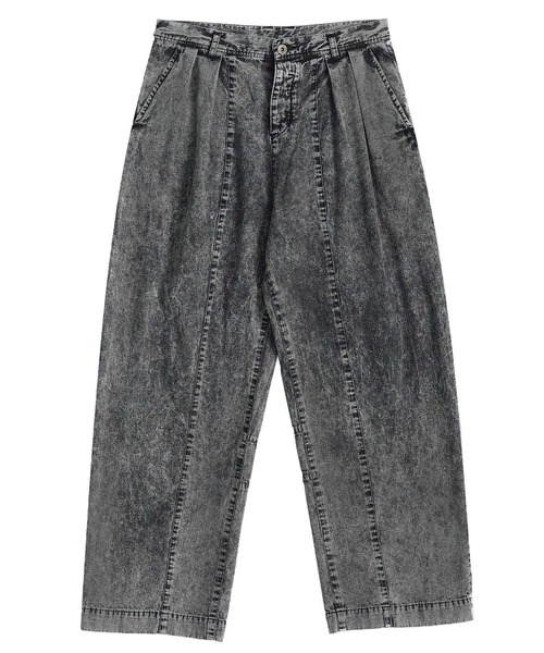 SHAREEF（シャリーフ）の「6.5oz DENIM WIDE PANTS（デニムパンツ・メンズ・ブラック/インディゴブルー/ブラック系その他/ケミカルウォッシュ・1/2/3）」の11枚目の写真