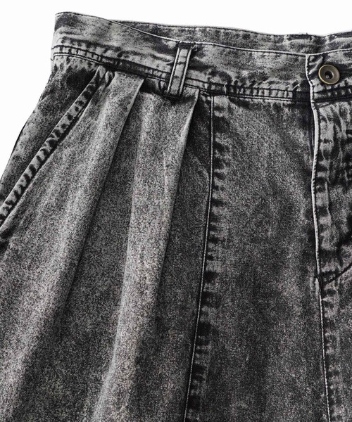 SHAREEF（シャリーフ）の「6.5oz DENIM WIDE PANTS（デニムパンツ・メンズ・ブラック/インディゴブルー/ブラック系その他/ケミカルウォッシュ・1/2/3）」の6枚目の写真