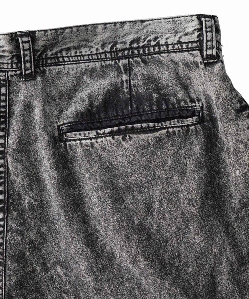 SHAREEF（シャリーフ）の「6.5oz DENIM WIDE PANTS（デニムパンツ・メンズ・ブラック/インディゴブルー/ブラック系その他/ケミカルウォッシュ・1/2/3）」の20枚目の写真