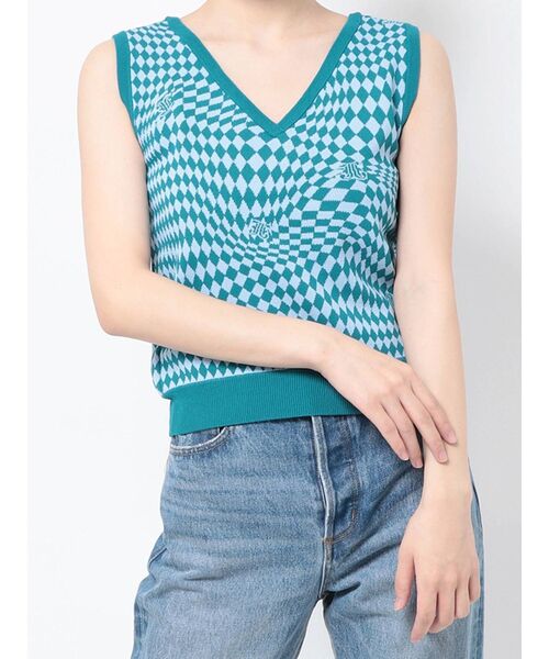 jouetie（ジュエティ）の「2WAYノースリニット【サマーニット/ベスト】（ニット/セーター・レディース・ブラック/レッド/ブルー・MEDIUM）」の16枚目の写真