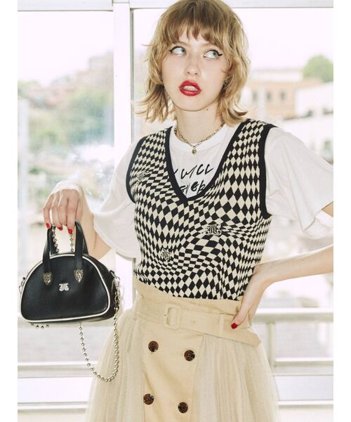 jouetie（ジュエティ）の「2WAYノースリニット【サマーニット/ベスト】（ニット/セーター・レディース・ブラック/レッド/ブルー・MEDIUM）」の9枚目の写真