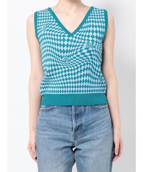 jouetie（ジュエティ）の「2WAYノースリニット【サマーニット/ベスト】（ニット/セーター・レディース・ブラック/レッド/ブルー・MEDIUM）」の11枚目の写真