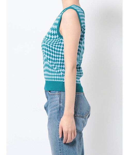 jouetie（ジュエティ）の「2WAYノースリニット【サマーニット/ベスト】（ニット/セーター・レディース・ブラック/レッド/ブルー・MEDIUM）」の12枚目の写真
