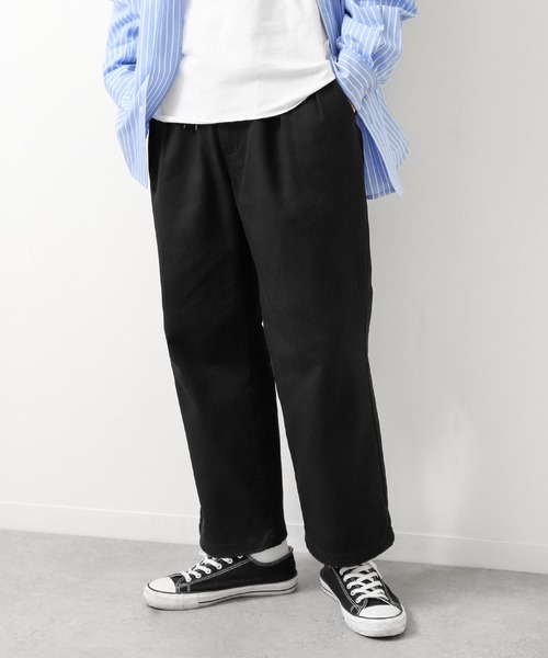 ZIP FIVE（ジップファイブ）の「【ZIP FIVE】ストレッチチル裾ドローコード ワイドパンツ スケーターパンツ（その他パンツ・メンズ・ブラック/グリーン/ブルー/オレンジ/レッド・MEDIUM/LARGE/SMALL/X-LARGE）」の2枚目の写真