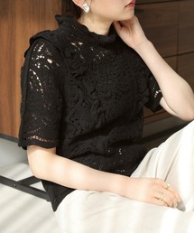 フリルクロシェブラウス