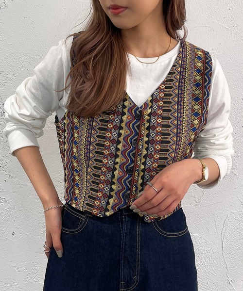 apres jour mignon(アプレジュールミニョン)の「アソートベスト【ZOZOTOWN限定アイテム】(ベスト・レディース・イエロー系その他/ブラウン系その他/ブラック系その他/その他・フリー/X-LARGE)」の3枚目の写真