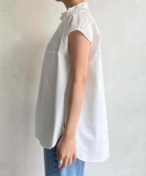 DouDou(ドゥドゥ)の「【WEB限定】BIGパールネック半袖ブラウス(シャツ/ブラウス・レディース・ホワイト/ブラック・FREE)」の21枚目の写真