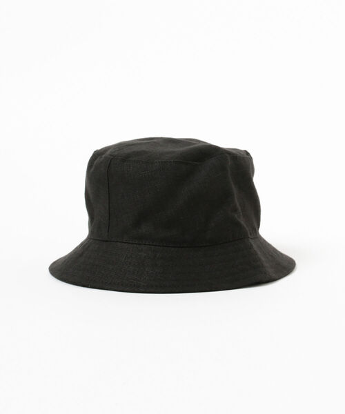 GRILLO（グリーロ）の「GRILLO × BEAMS / 別注 リネン バケット ハット（ハット・メンズ・ブラック/ベージュ・ONE SIZE）」の3枚目の写真