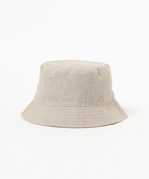 GRILLO（グリーロ）の「GRILLO × BEAMS / 別注 リネン バケット ハット（ハット・メンズ・ブラック/ベージュ・ONE SIZE）」の5枚目の写真