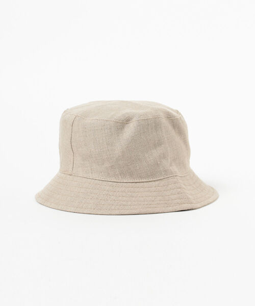 GRILLO（グリーロ）の「GRILLO × BEAMS / 別注 リネン バケット ハット（ハット・メンズ・ブラック/ベージュ・ONE SIZE）」の6枚目の写真