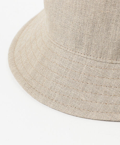 GRILLO（グリーロ）の「GRILLO × BEAMS / 別注 リネン バケット ハット（ハット・メンズ・ブラック/ベージュ・ONE SIZE）」の7枚目の写真