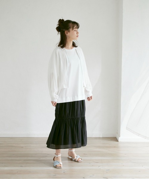 INED CLARO（イネドクラロ）の「ドッキングプルオーバーワンピース（ワンピース・レディース・ブラック/ブルー/アイボリー・フリー）」の2枚目の写真