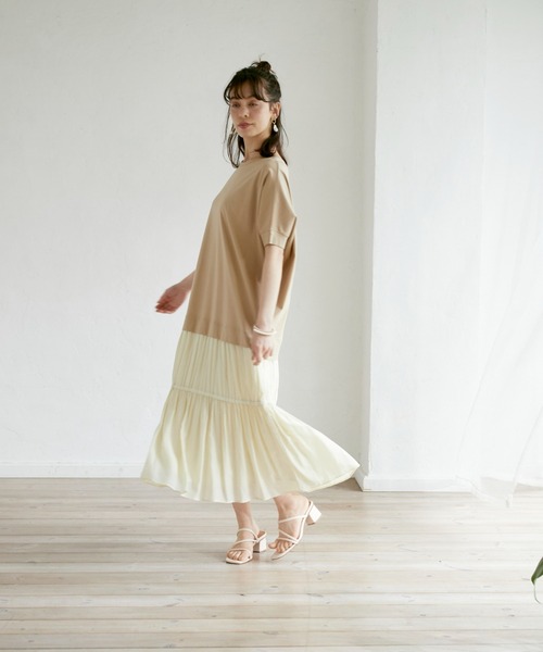 INED CLARO（イネドクラロ）の「ドッキングプルオーバーワンピース（ワンピース・レディース・ブラック/ブルー/アイボリー・フリー）」の6枚目の写真