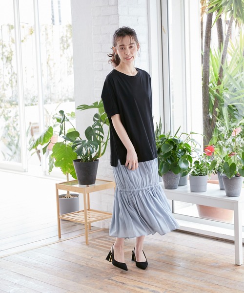 INED CLARO（イネドクラロ）の「ドッキングプルオーバーワンピース（ワンピース・レディース・ブラック/ブルー/アイボリー・フリー）」の7枚目の写真