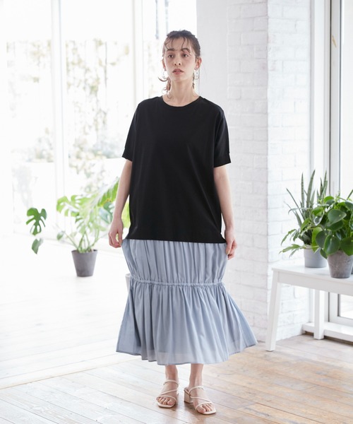 INED CLARO（イネドクラロ）の「ドッキングプルオーバーワンピース（ワンピース・レディース・ブラック/ブルー/アイボリー・フリー）」の8枚目の写真