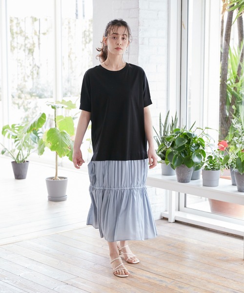 INED CLARO（イネドクラロ）の「ドッキングプルオーバーワンピース（ワンピース・レディース・ブラック/ブルー/アイボリー・フリー）」の11枚目の写真