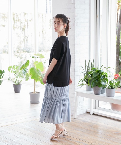 INED CLARO（イネドクラロ）の「ドッキングプルオーバーワンピース（ワンピース・レディース・ブラック/ブルー/アイボリー・フリー）」の14枚目の写真