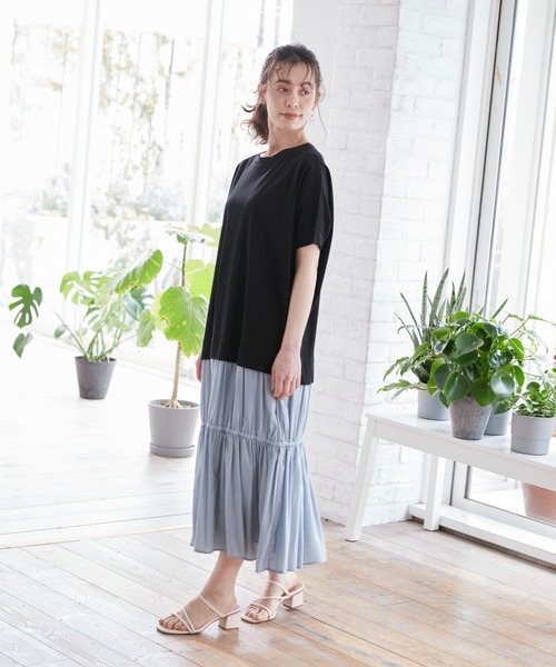 INED CLARO（イネドクラロ）の「ドッキングプルオーバーワンピース（ワンピース・レディース・ブラック/ブルー/アイボリー・フリー）」の15枚目の写真