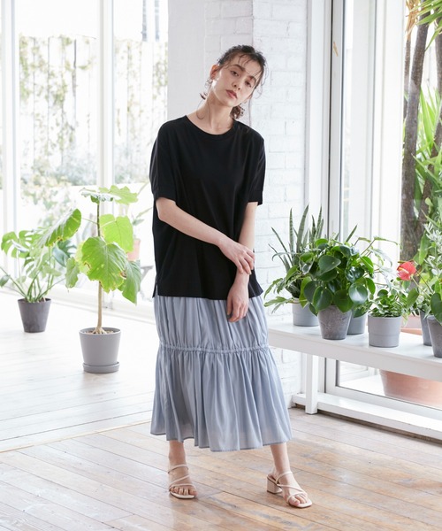 INED CLARO（イネドクラロ）の「ドッキングプルオーバーワンピース（ワンピース・レディース・ブラック/ブルー/アイボリー・フリー）」の16枚目の写真