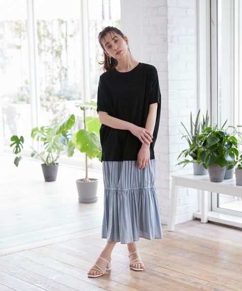 INED CLARO（イネドクラロ）の「ドッキングプルオーバーワンピース（ワンピース・レディース・ブラック/ブルー/アイボリー・フリー）」の17枚目の写真