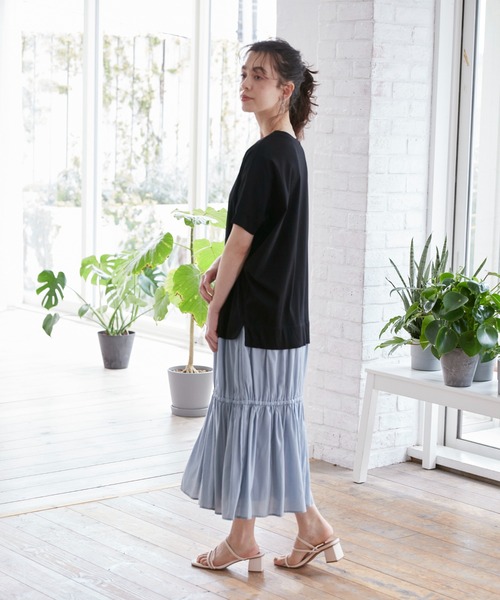 INED CLARO（イネドクラロ）の「ドッキングプルオーバーワンピース（ワンピース・レディース・ブラック/ブルー/アイボリー・フリー）」の18枚目の写真