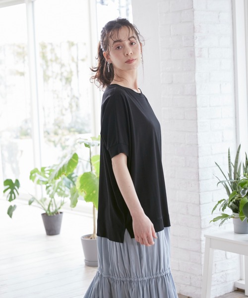 INED CLARO（イネドクラロ）の「ドッキングプルオーバーワンピース（ワンピース・レディース・ブラック/ブルー/アイボリー・フリー）」の21枚目の写真