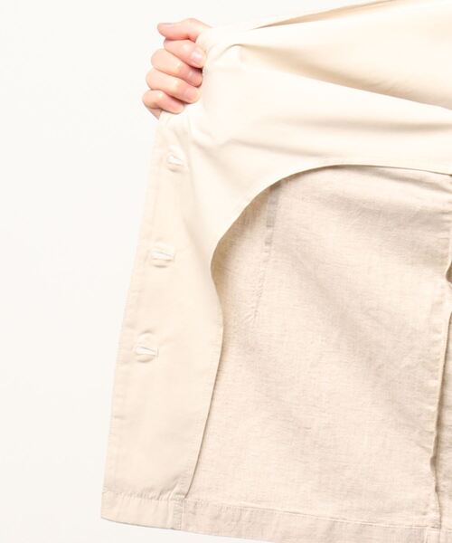 cepo（セポ）の「リネンレーヨン ストレッチベスト　セットアップ可能（ベスト・レディース・オフホワイト/ブラック・M）」の3枚目の写真