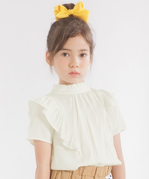 Bee des Bee（ビーデスビー）の「2wayブラウス（シャツ/ブラウス・キッズ・ピンク/ブラック/ホワイト・110cm/100cm/120cm/130cm/140cm/150cm）」の2枚目の写真