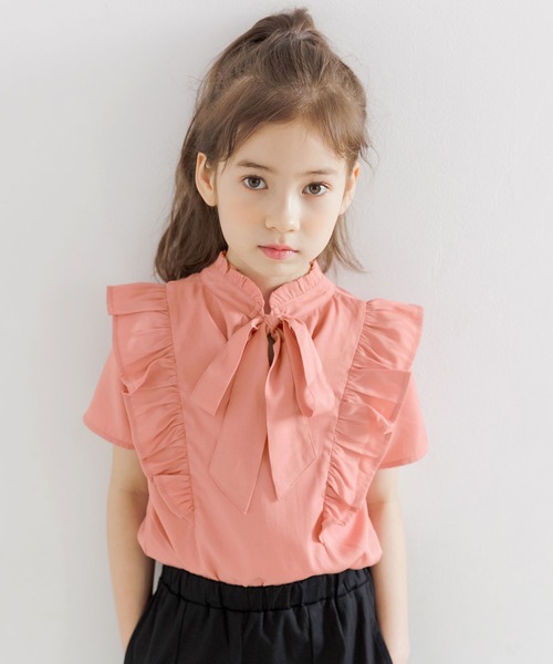 Bee des Bee（ビーデスビー）の「2wayブラウス（シャツ/ブラウス・キッズ・ピンク/ブラック/ホワイト・110cm/100cm/120cm/130cm/140cm/150cm）」の4枚目の写真