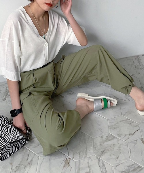 PAGEBOY(ページボーイ)の「Vネックルーズサマーカーディガン(カーディガン/ボレロ・レディース・ピンク/オフホワイト/ブラック・FREE)」の14枚目の写真