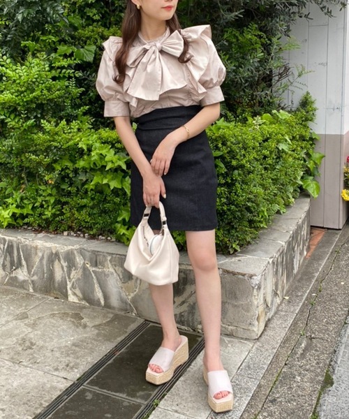 one after another NICE CLAUP（ワンアフターアナザーナイスクラップ）の「Bigリボンブラウス（シャツ/ブラウス・レディース・ベージュ/オフホワイト/アイボリー/ブラック系その他/ピンク・FREE）」の20枚目の写真