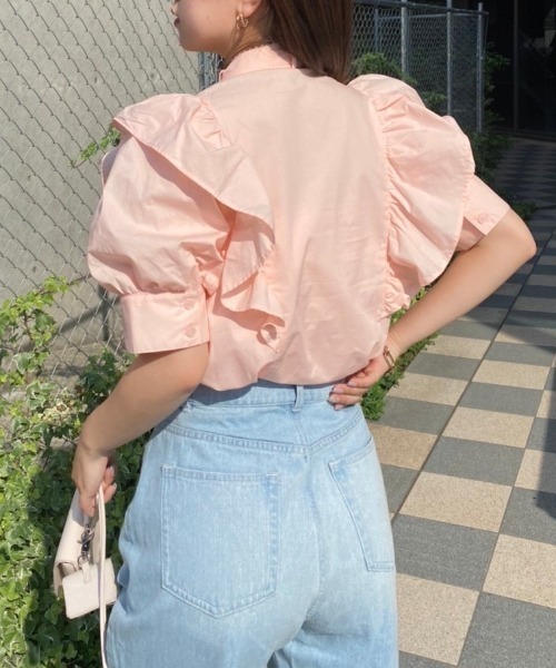 one after another NICE CLAUP（ワンアフターアナザーナイスクラップ）の「Bigリボンブラウス（シャツ/ブラウス・レディース・ベージュ/オフホワイト/アイボリー/ブラック系その他/ピンク・FREE）」の8枚目の写真