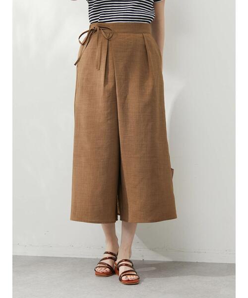 Green　Parks（グリーンパークス）の「接触冷感 ガウチョパンツ（その他パンツ・レディース・ブラック/ブラウン/ブルーグリーン・FREE）」の5枚目の写真