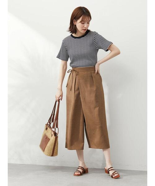 Green　Parks（グリーンパークス）の「接触冷感 ガウチョパンツ（その他パンツ・レディース・ブラック/ブラウン/ブルーグリーン・FREE）」の7枚目の写真