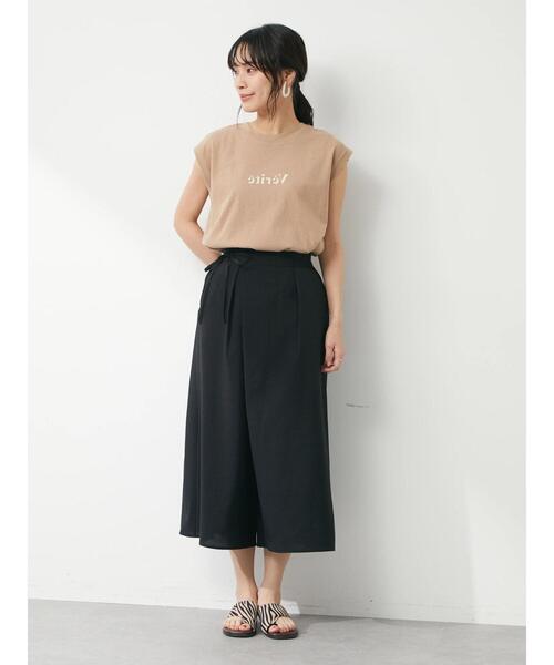 Green　Parks（グリーンパークス）の「接触冷感 ガウチョパンツ（その他パンツ・レディース・ブラック/ブラウン/ブルーグリーン・FREE）」の14枚目の写真