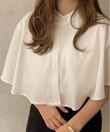 apres jour clair | 【apres jour clair】ケープ付フレンチスリーブブラウス【ZOZOTOWN限定アイテム】(シャツ/ブラウス)