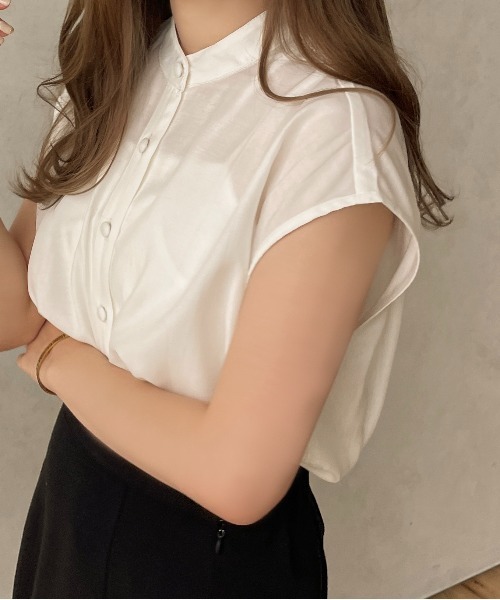 apres jour clair（アプレジュールクレア）の「【apres jour clair】ケープ付フレンチスリーブブラウス【ZOZOTOWN限定アイテム】（シャツ/ブラウス・レディース・ホワイト/ベージュ/アイボリー・フリー/X-LARGE）」の9枚目の写真