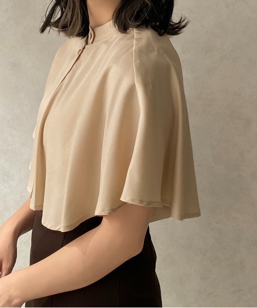 apres jour clair（アプレジュールクレア）の「【apres jour clair】ケープ付フレンチスリーブブラウス【ZOZOTOWN限定アイテム】（シャツ/ブラウス・レディース・ホワイト/ベージュ/アイボリー・フリー/X-LARGE）」の16枚目の写真