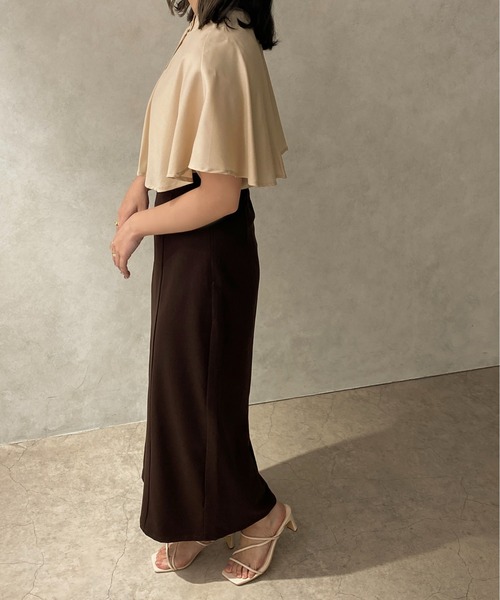 apres jour clair（アプレジュールクレア）の「【apres jour clair】ケープ付フレンチスリーブブラウス【ZOZOTOWN限定アイテム】（シャツ/ブラウス・レディース・ホワイト/ベージュ/アイボリー・フリー/X-LARGE）」の20枚目の写真