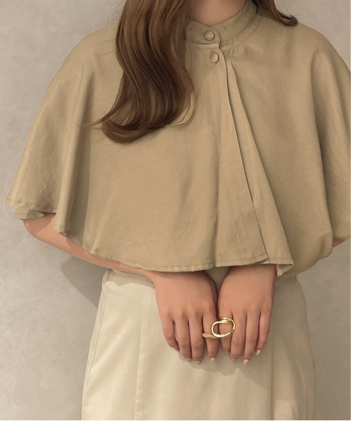 apres jour clair（アプレジュールクレア）の「【apres jour clair】ケープ付フレンチスリーブブラウス【ZOZOTOWN限定アイテム】（シャツ/ブラウス・レディース・ホワイト/ベージュ/アイボリー・フリー/X-LARGE）」の21枚目の写真