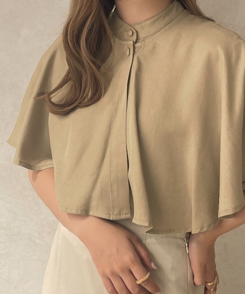 apres jour clair（アプレジュールクレア）の「【apres jour clair】ケープ付フレンチスリーブブラウス【ZOZOTOWN限定アイテム】（シャツ/ブラウス・レディース・ホワイト/ベージュ/アイボリー・フリー/X-LARGE）」の22枚目の写真